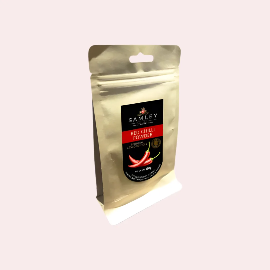 Organic Red Chili Powder 50g in a Kraft Pouch